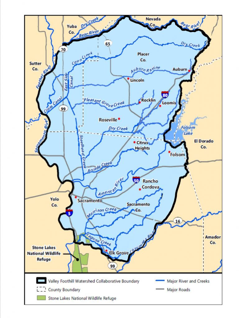 Valley Foothill Watershed Collaborative Boundaries